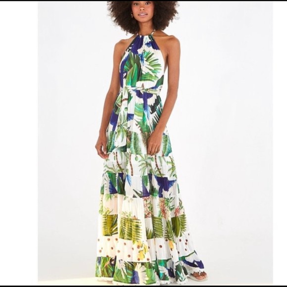 Farm Rio halter maxi, like new • size M - Picture 3 of 6